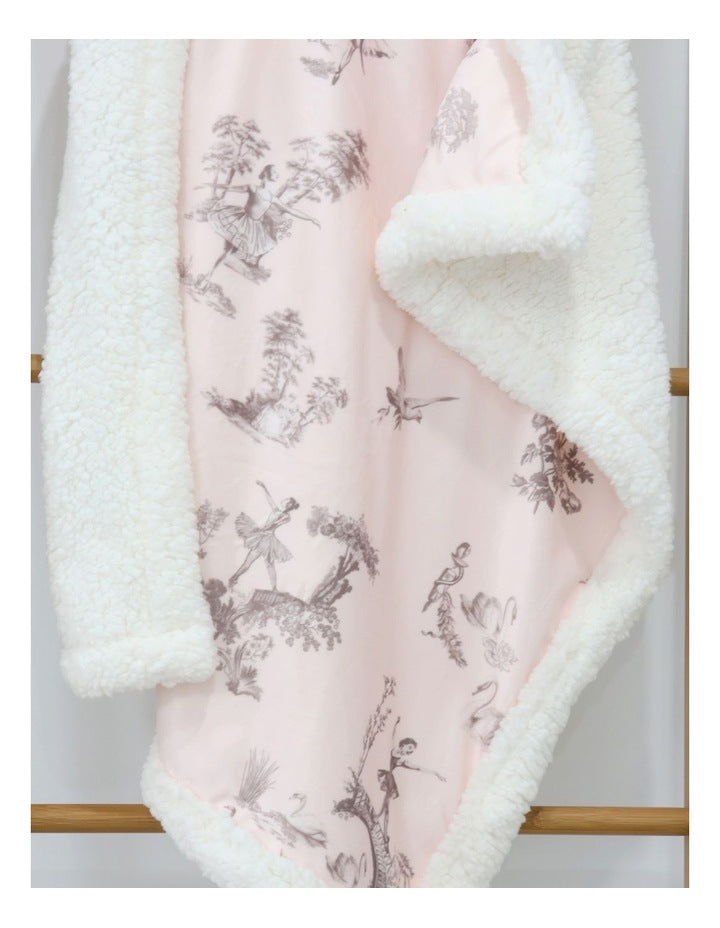 Swan Lake Cuddle Blanket in Berry