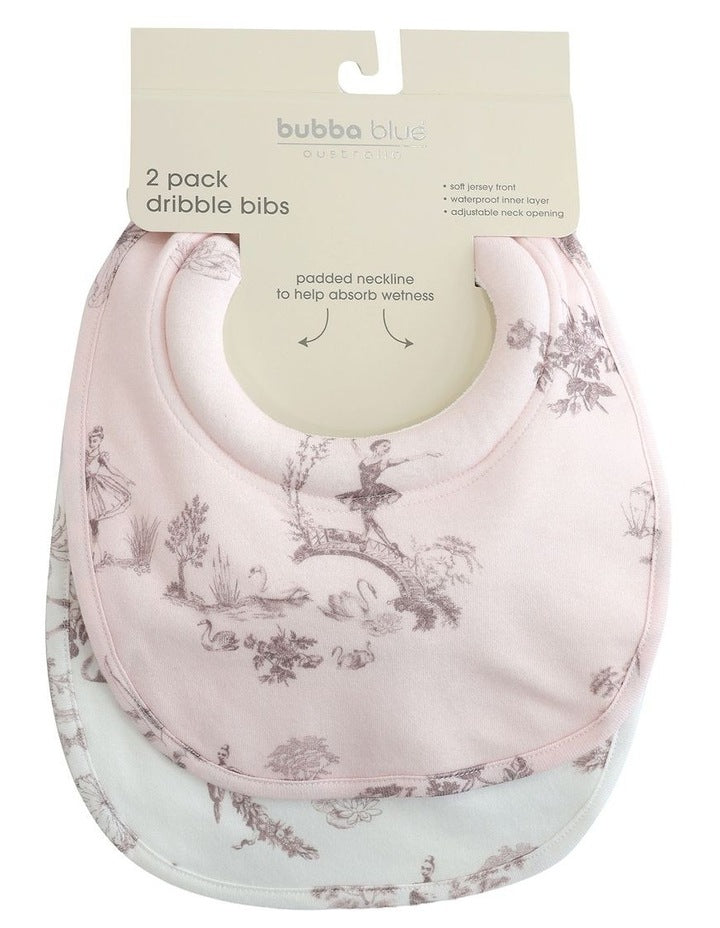 Swan Lake Dribble Bibs 2 Pack in Multi