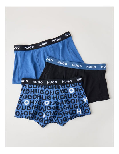 Triplet Cotton Stretch Trunks 3 Pack in Multi