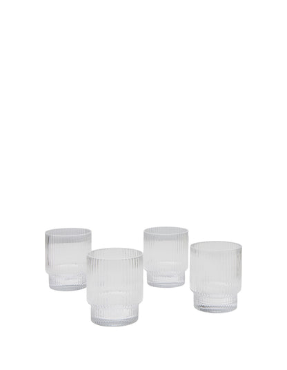Monaco Fluted Double Old Fashioned Tumbler set of 4