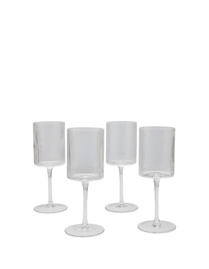 Monaco Fluted Wine Glass set of 4