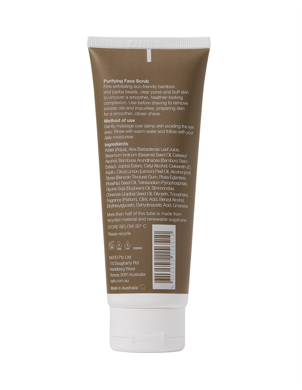 Natio for Men Purifying Face Scrub 100g