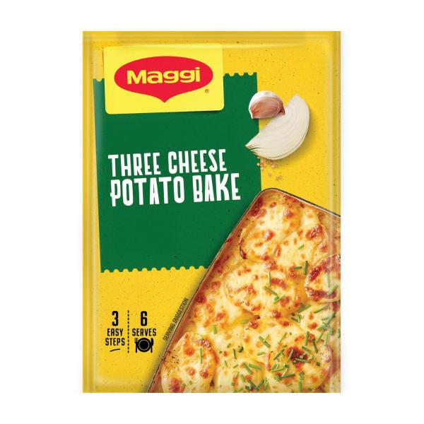 MAGGI SIDE DISHES THREE CHEESE POTATO BAKE GLUTEN FREE 21 GRAM