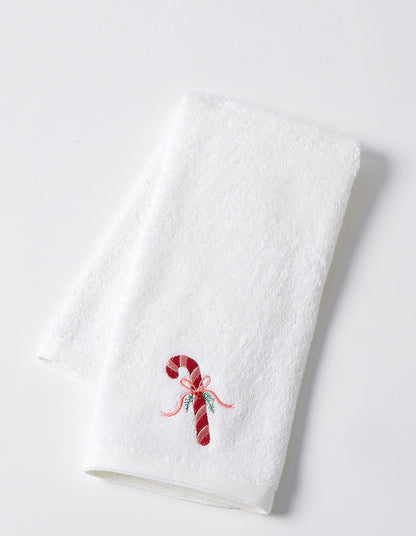 Candy Cane Hand Towel Set of 2