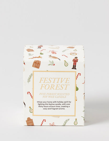 Festive Forest Soy Wax Scented Candle 165g
