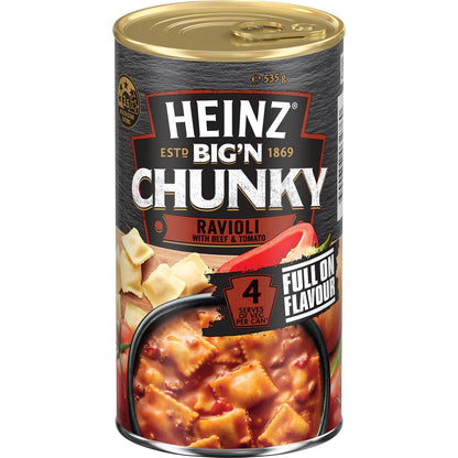 Heinz Big n Chunky Ravioli With Beef & Tomato Canned Meal 535g