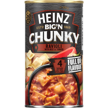 Heinz Big n Chunky Ravioli With Beef & Tomato Canned Meal 535g