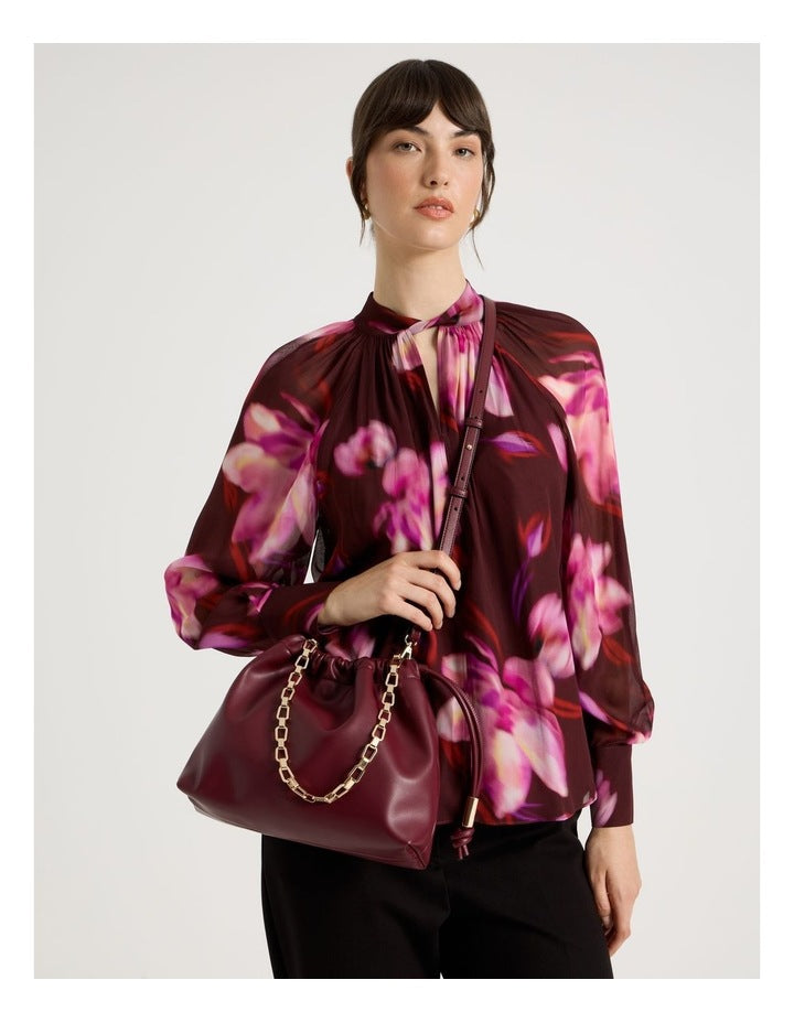 Ashley Shoulder Bag in Merlot