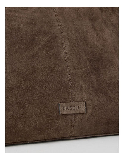 Phoenix Suede Leather Tote Bag in Espresso