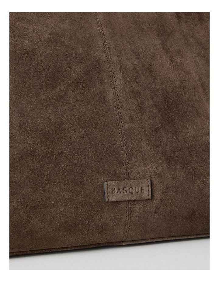 Phoenix Suede Leather Tote Bag in Espresso