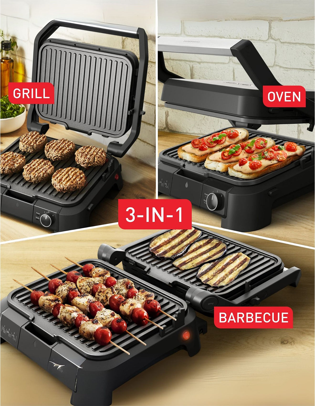 GC5108 SuperGrill 3 in 1 Electric Grill
