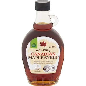 Woolworths 100% Canadian Maple Syrup 250mL