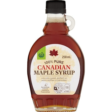 Woolworths 100% Canadian Maple Syrup 250mL