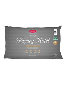 Luxury Hotel Medium Pillow 2 Pack in White