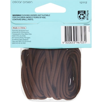 Oscar Orsen Large Snagless Hair Elastics Brown 30 pack