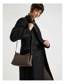 Gracie Leather Crossbody Bag in Chocolate