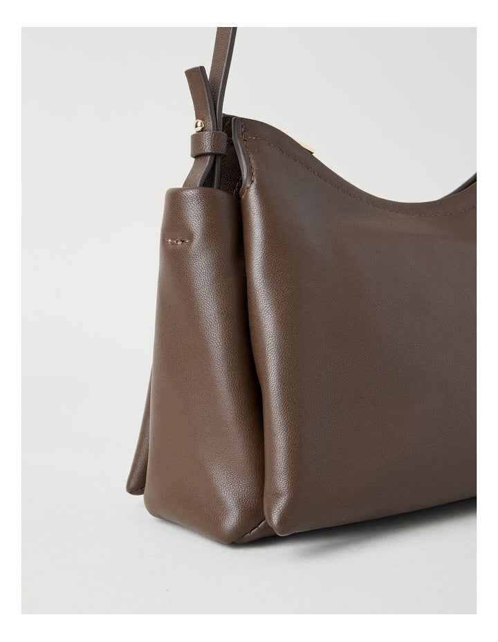 Gracie Leather Crossbody Bag in Chocolate