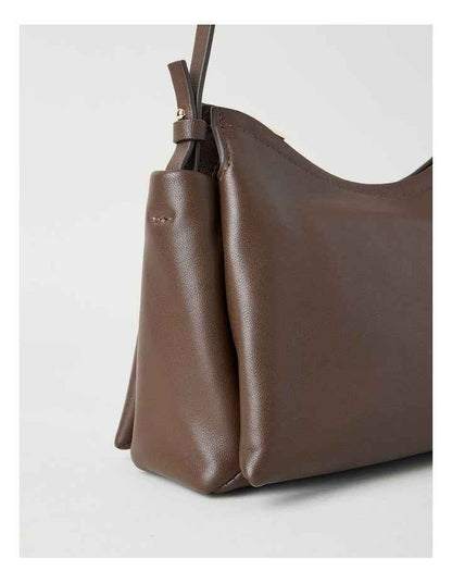 Gracie Leather Crossbody Bag in Chocolate