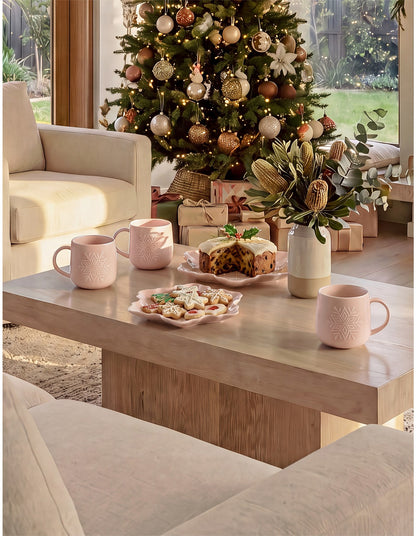 25CM Sugarplum Pink Snowflake Platter