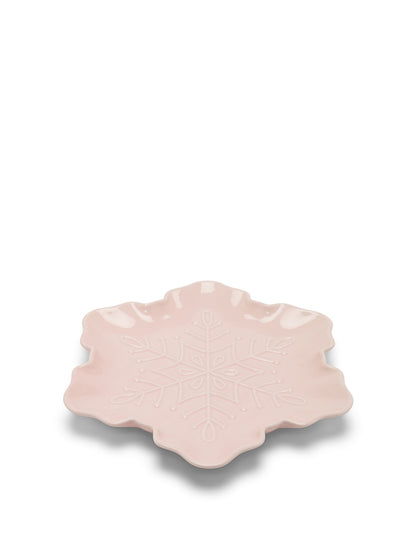 25CM Sugarplum Pink Snowflake Platter
