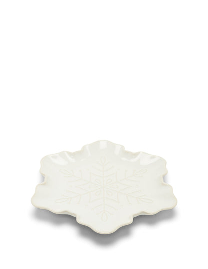 25CM Sugarplum White Snowflake Platter