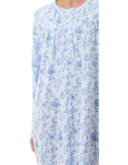 Mira Mid Length Nightie in Blue