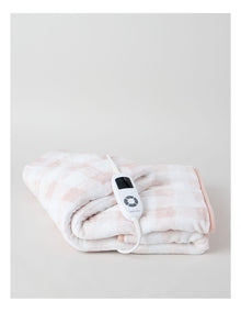 Check Heated Throw in Pink