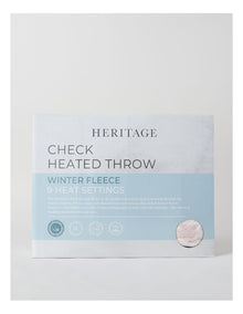 Check Heated Throw in Pink