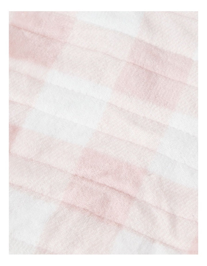 Check Heated Throw in Pink