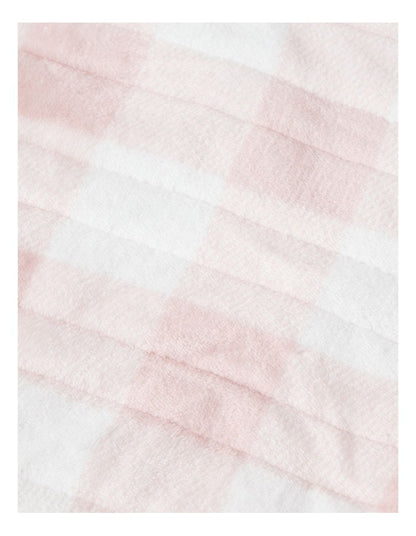 Check Heated Throw in Pink