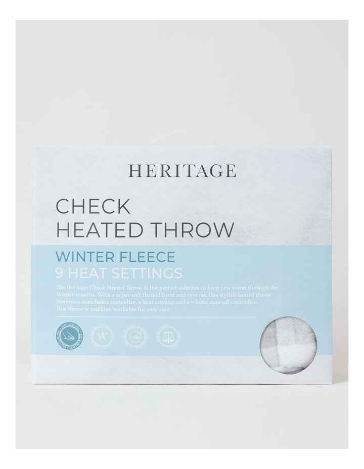 Heated Throw in Charcoal Check
