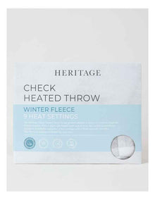 Heated Throw in Charcoal Check