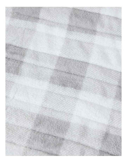 Heated Throw in Charcoal Check