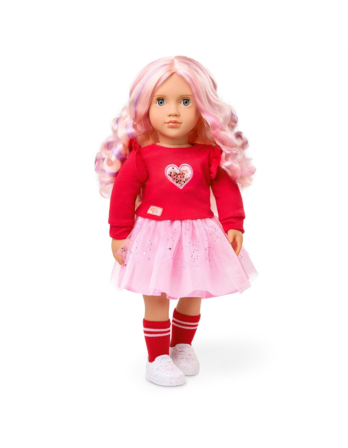 DOLL WITH PINK & PURPLE COLOURED HAIR - CORALIE