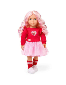 DOLL WITH PINK & PURPLE COLOURED HAIR - CORALIE