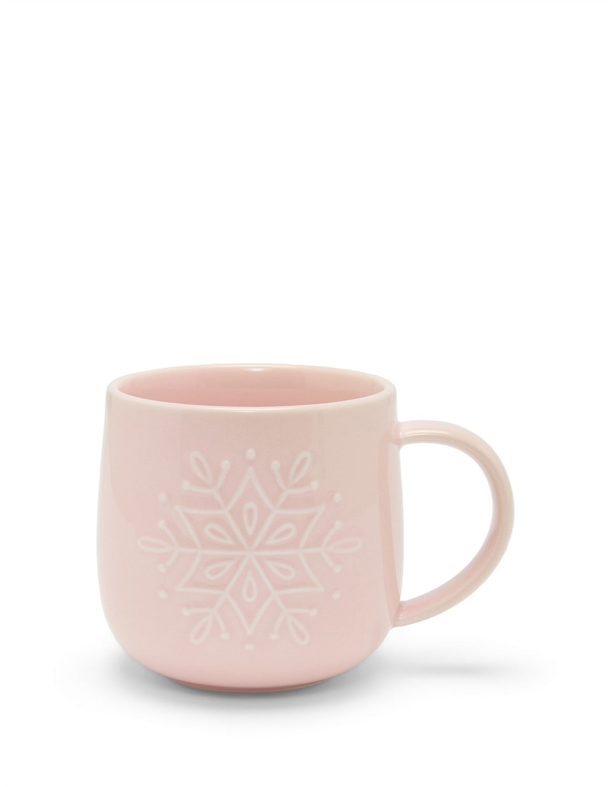 9CM 9cm Sugarplum Pink Snowflake Mug