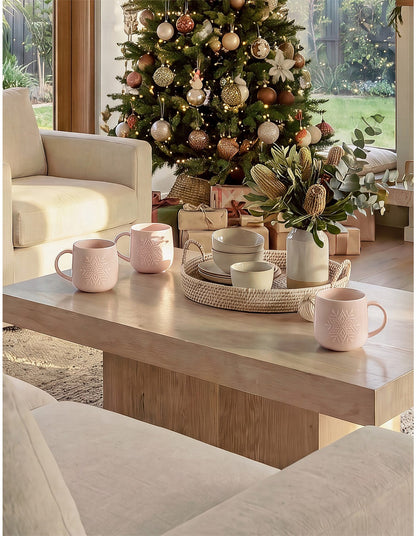 9CM 9cm Sugarplum Pink Snowflake Mug