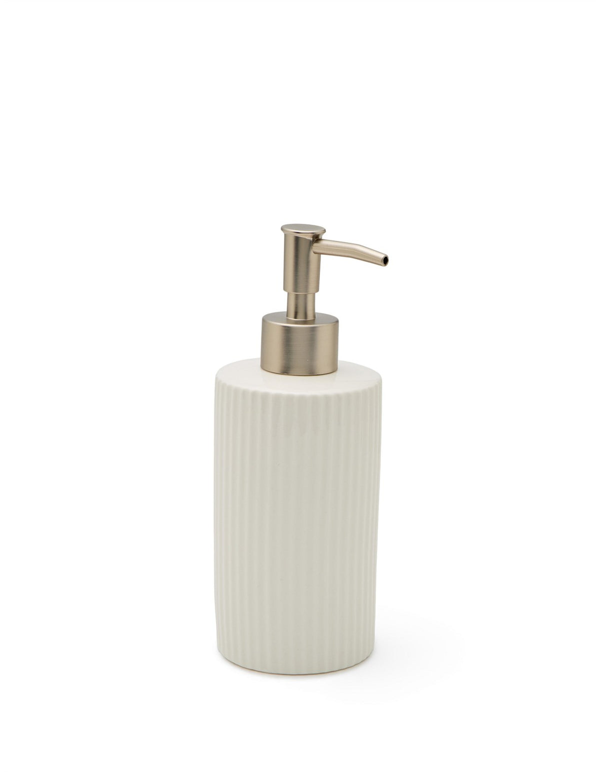 Cremorne White Fluted Ceramic Lotion Dispenser