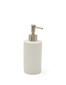 Cremorne White Fluted Ceramic Lotion Dispenser
