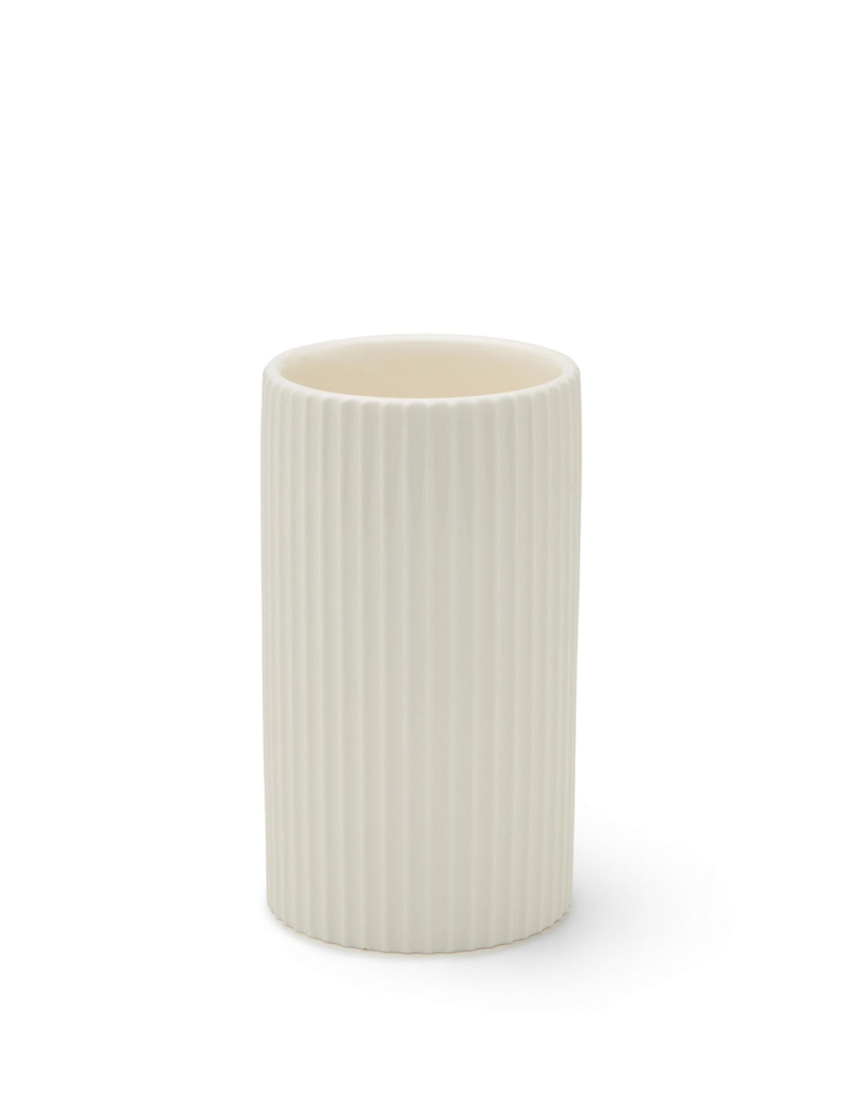 Cremorne White Fluted Ceramic Tumbler