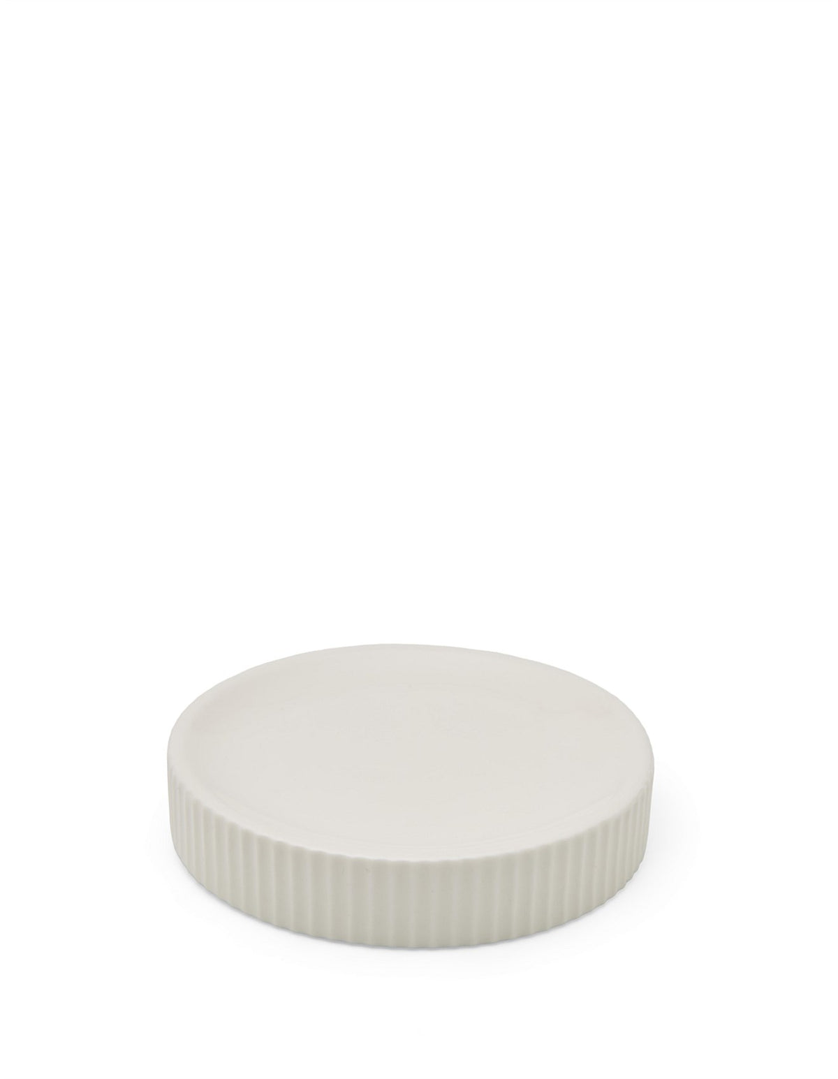Cremorne White Fluted Ceramic Soap Dish