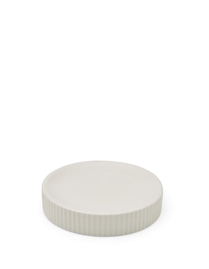 Cremorne White Fluted Ceramic Soap Dish