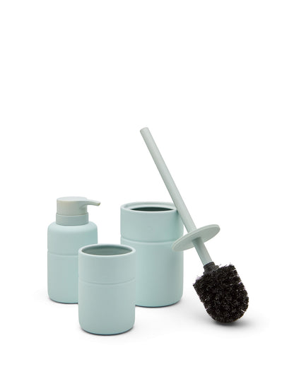 Blue Soft Touch Ceramic Toilet Brush Holder