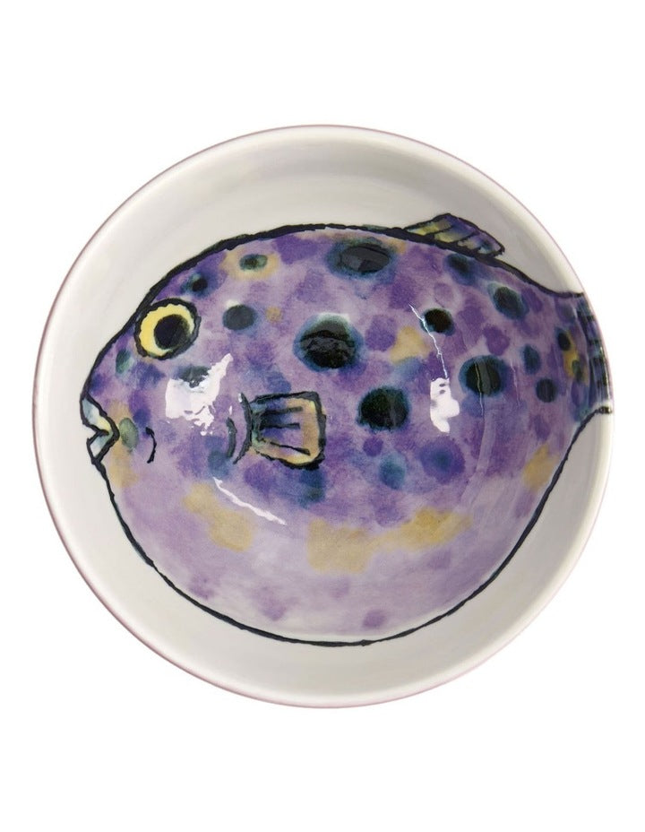 Seafood Fugu Bowl 13x7cm in Purple