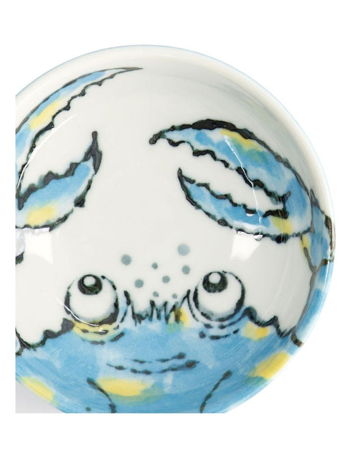 Seafood Crab Dish 9.5x3cm in Light Blue