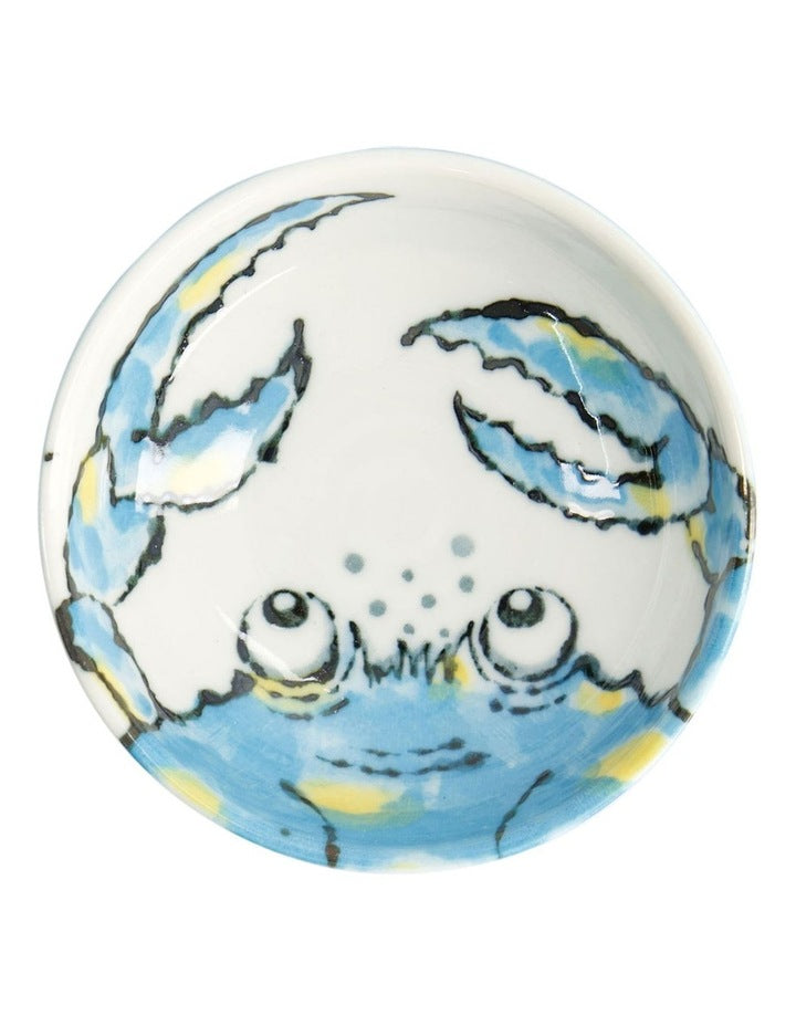 Seafood Crab Dish 9.5x3cm in Light Blue