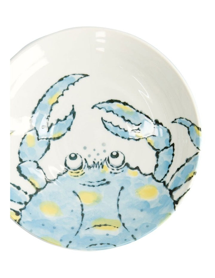 Seafood Crab Deep Plate 21.5x5cm in Light Blue