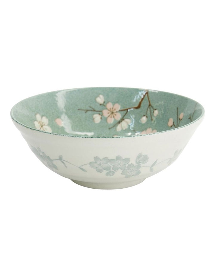 Fujisakura Ramen Bowl 21x7.5cm in Green