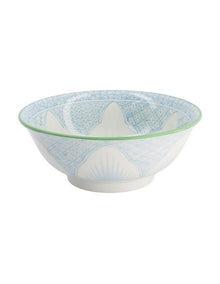 Lily Flower Ramen Bowl 20.5x8cm in Light Blue