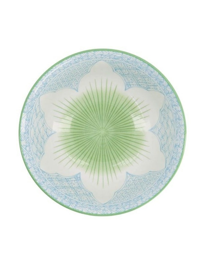 Lily Flower Ramen Bowl 20.5x8cm in Light Blue